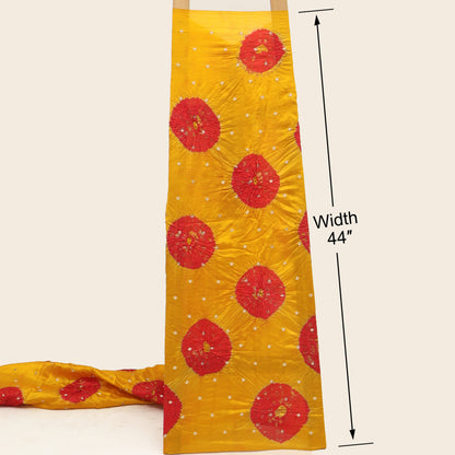 Pure Bandhani Brocade Fabric