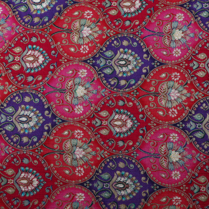 Pink Color Dola Silk Jacquard Print Fabric