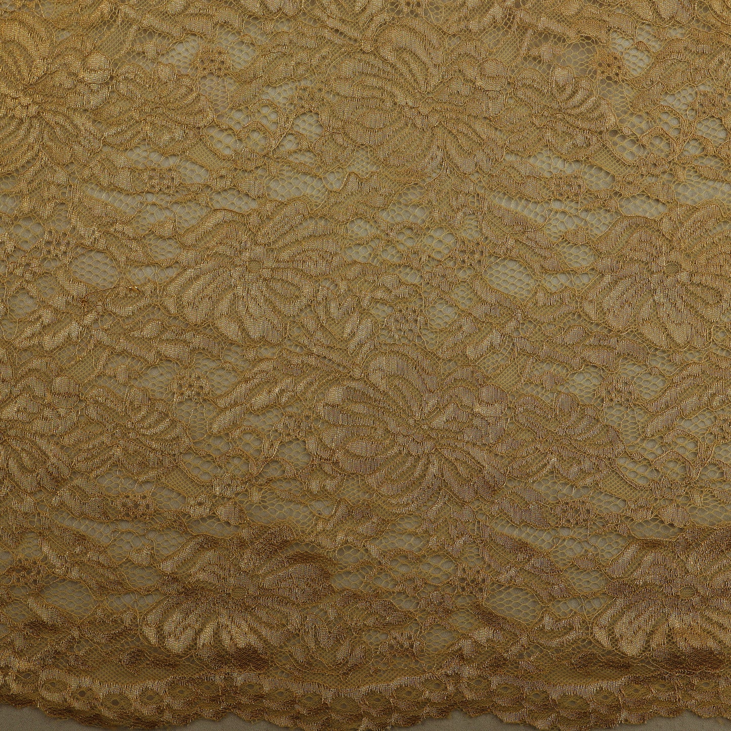 Brown Color Chantilly Lace Fabric