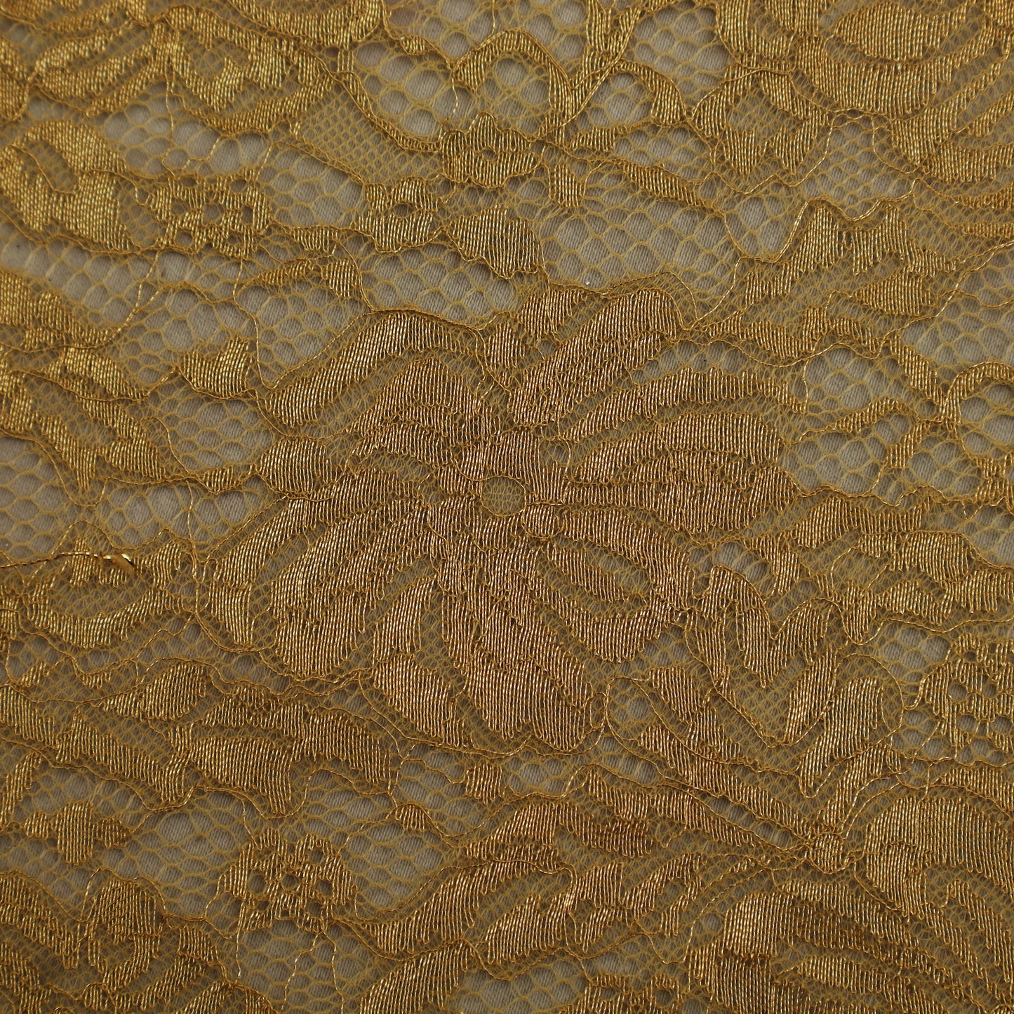 Brown Color Chantilly Lace Fabric