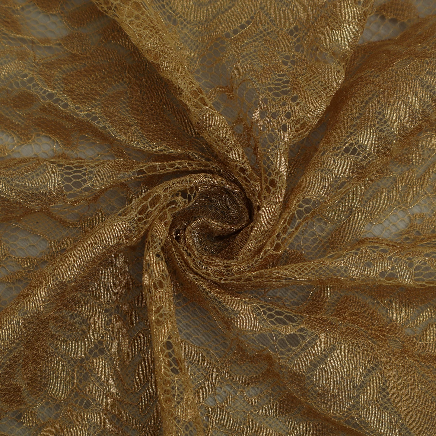 Brown Color Chantilly Lace Fabric