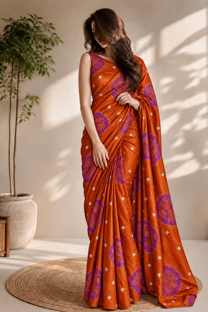 Pure Bandhani Brocade Fabric