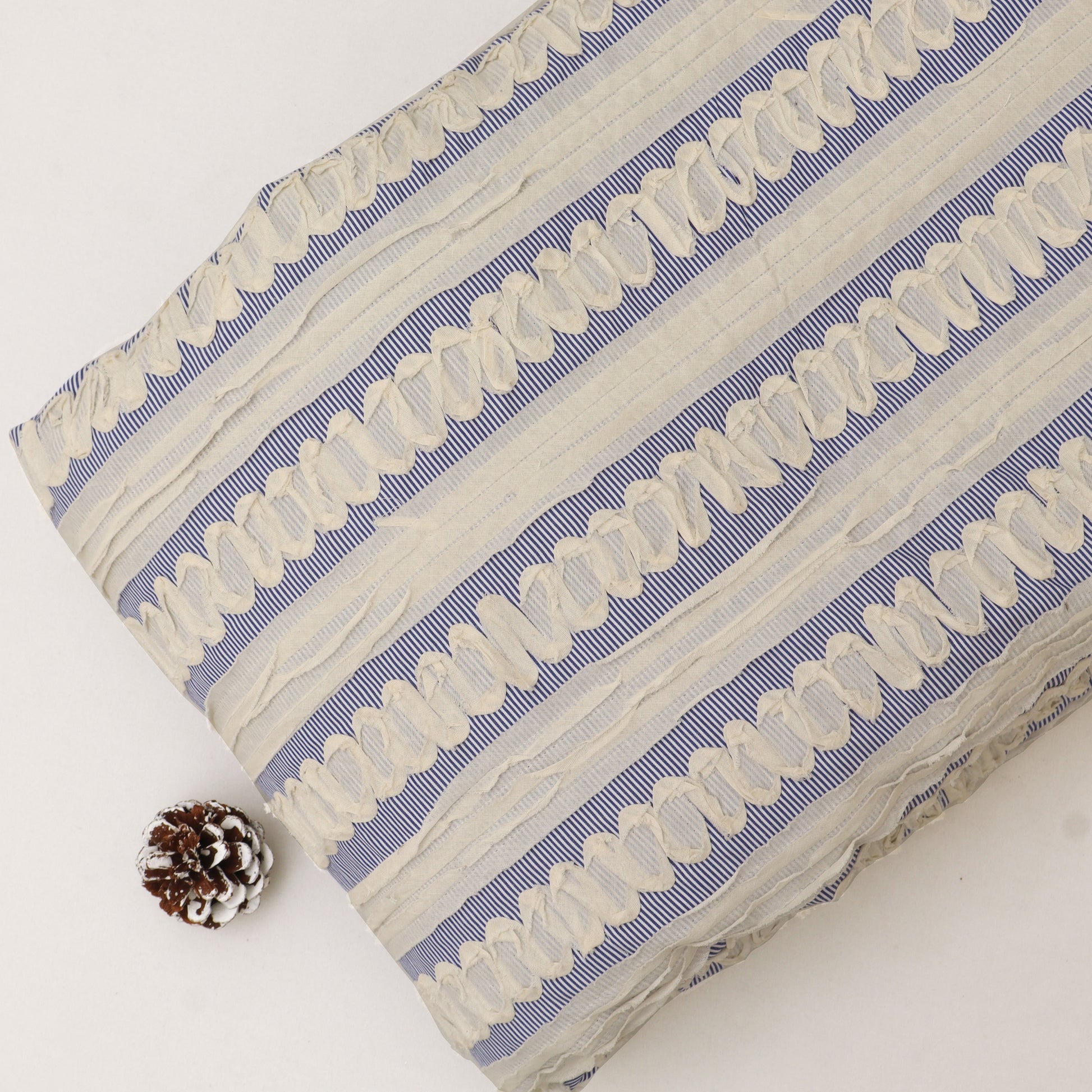 Cotton Stripe Embroidery Fabric