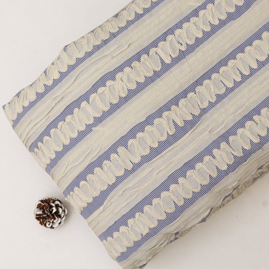 Cotton Stripe Embroidery Fabric