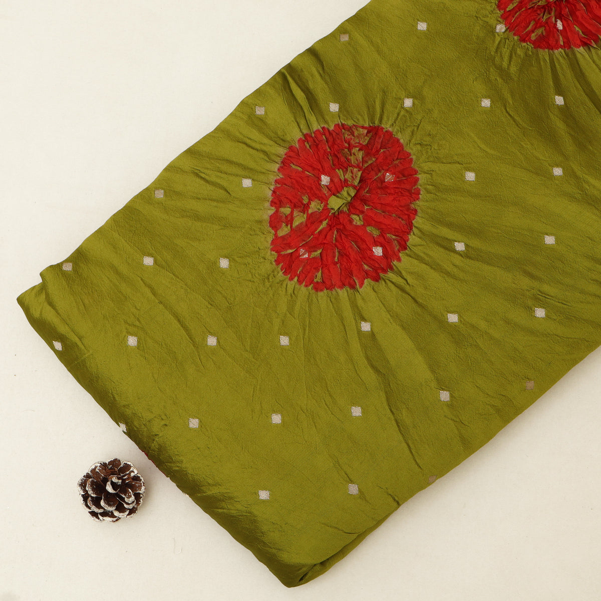 Pure Bandhani Brocade Fabric