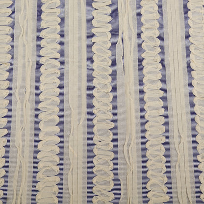 Cotton Stripe Embroidery Fabric