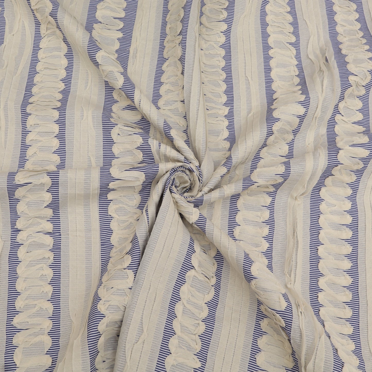 Cotton Stripe Embroidery Fabric