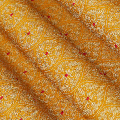 Mustard Color Katan Meena Brocade Fabric