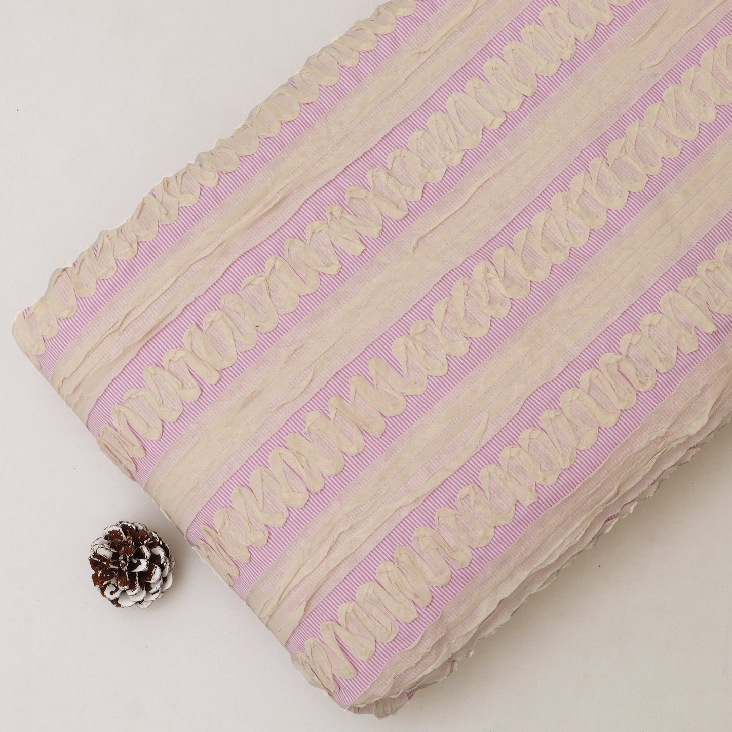 Cotton Stripe Embroidery Fabric