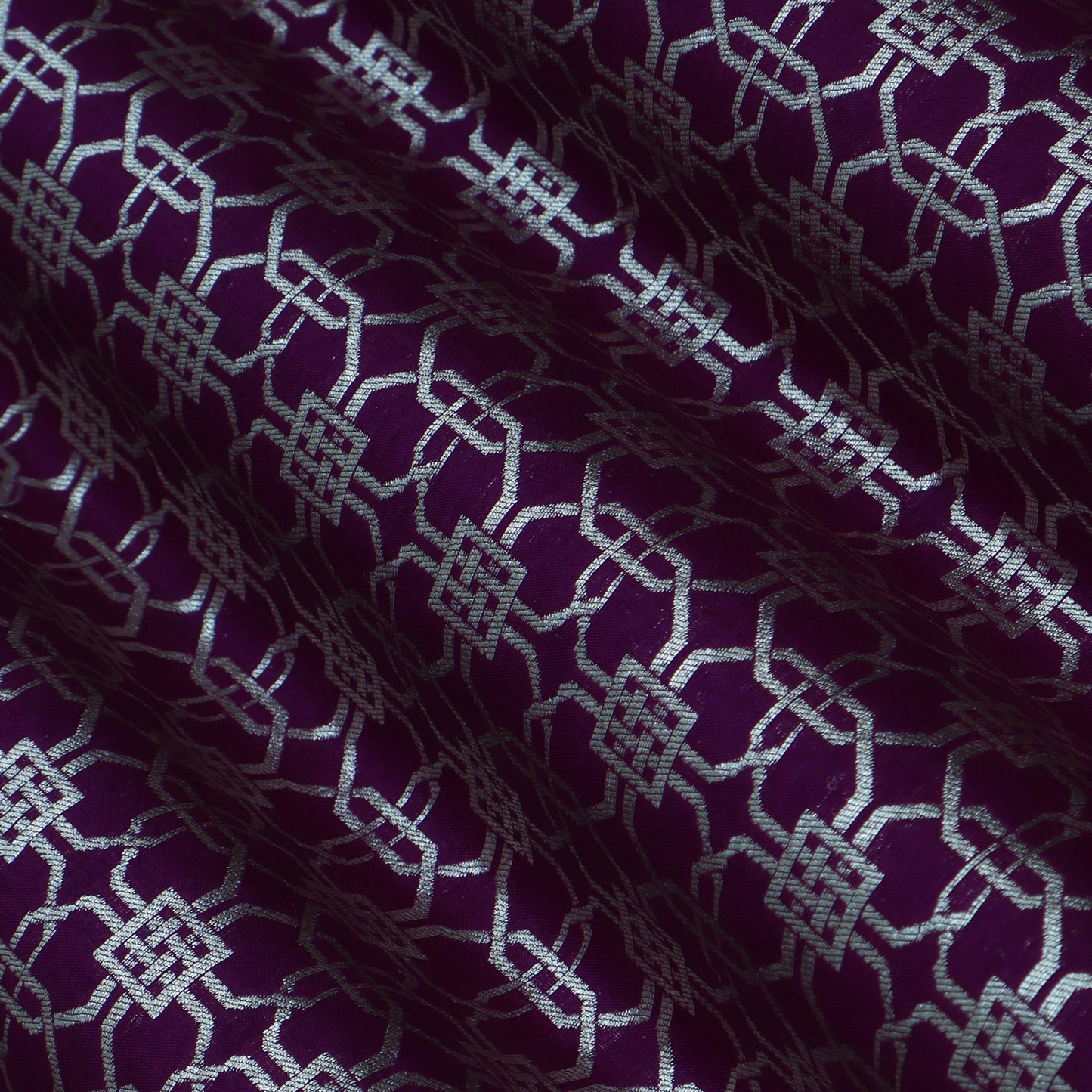 Purple Color Brocade Fabric