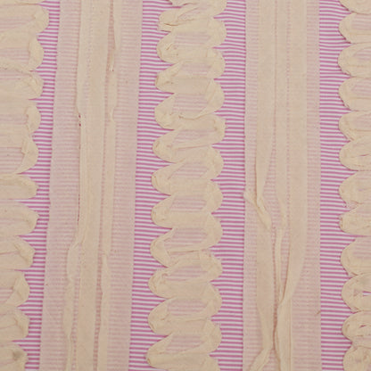Cotton Stripe Embroidery Fabric