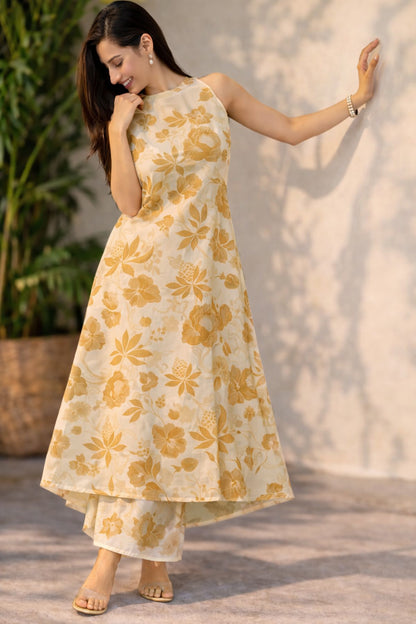 Mul Chanderi Print Fabric