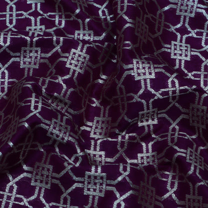 Purple Color Brocade Fabric