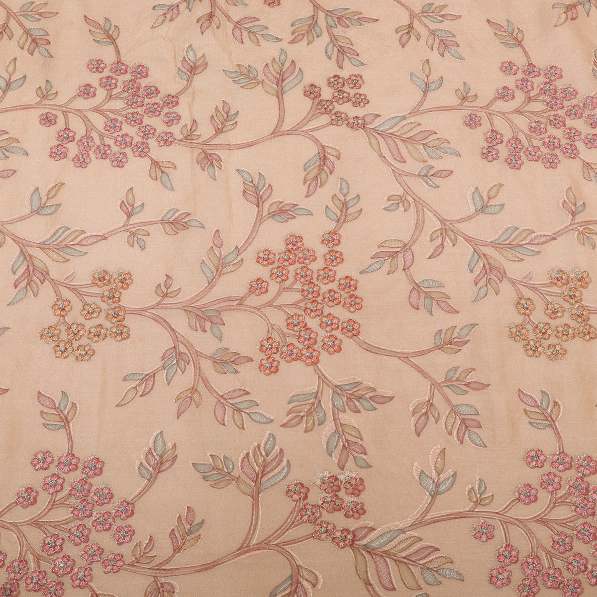 Pure Tussar Embroidery Fabric