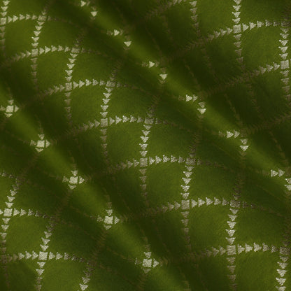 Mehndi Green Color Brocade Fabric