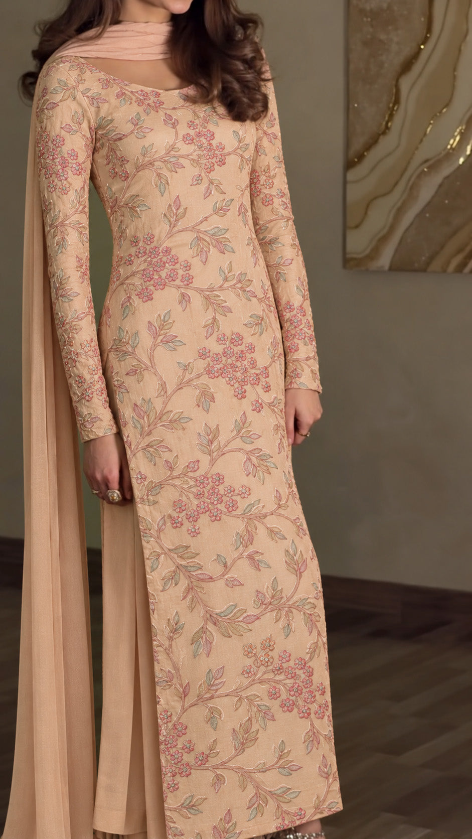 Pure Tussar Embroidery Fabric