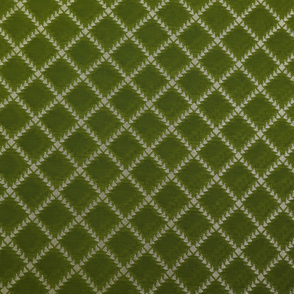 Mehndi Green Color Brocade Fabric