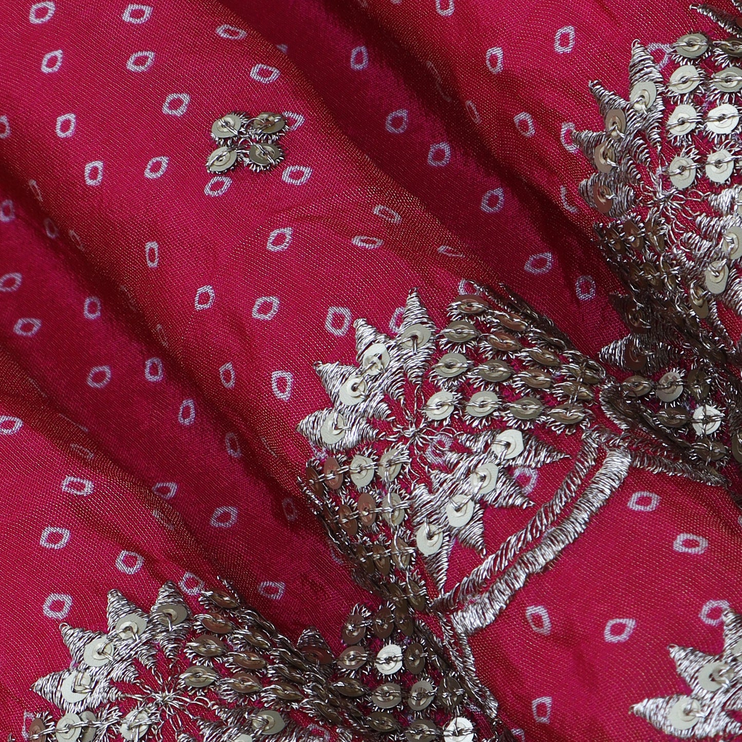 Rani Color Tissue Print Border Embroidery Fabric