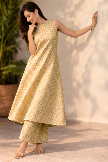 Mul Chanderi Print Fabric