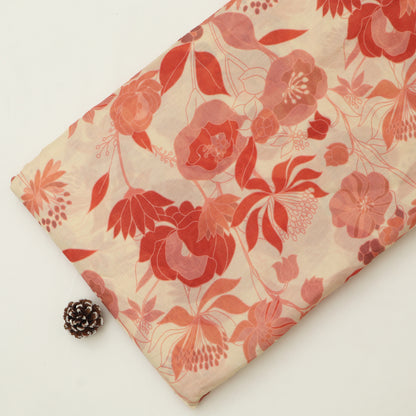 Mul Chanderi Print Fabric