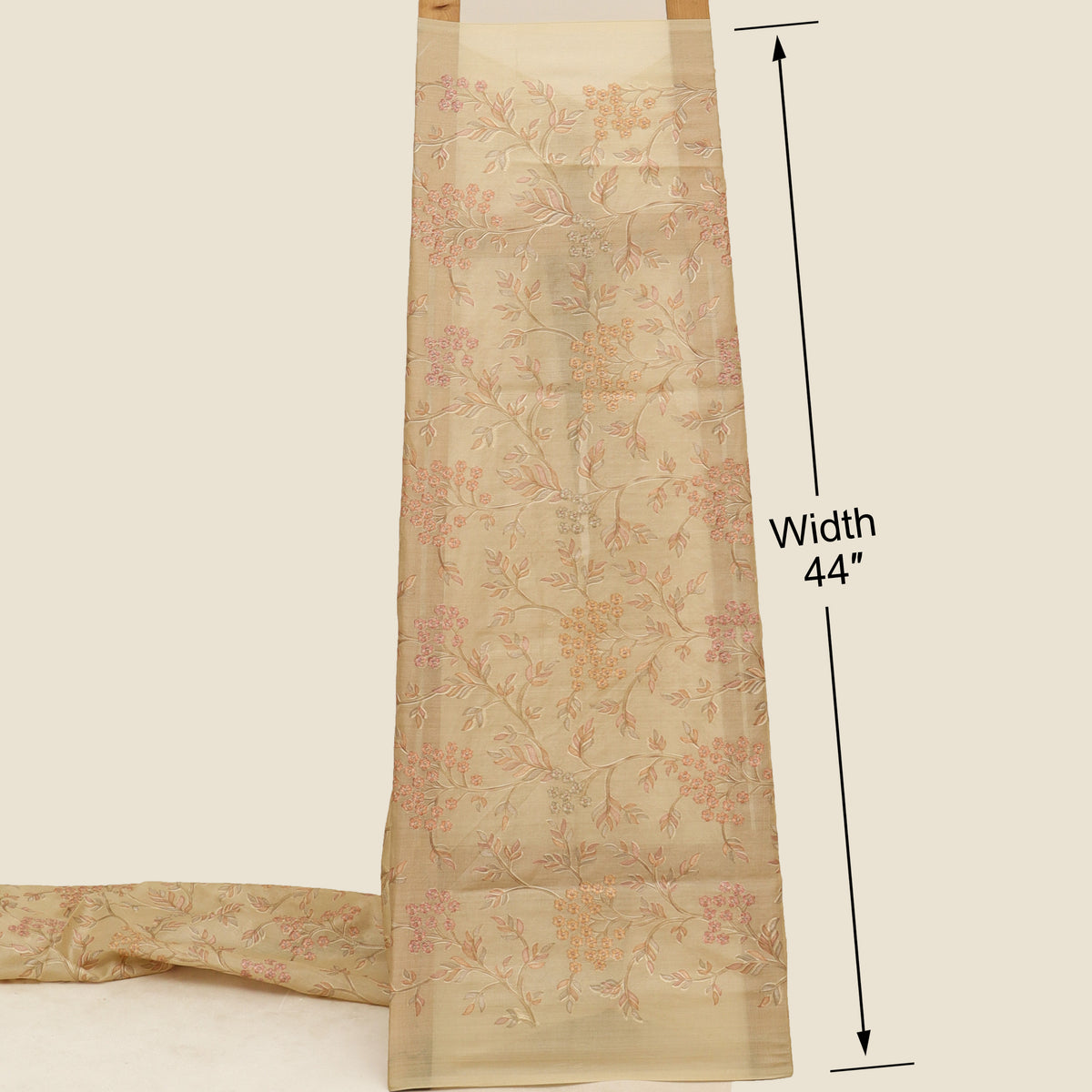 Pure Tussar Embroidery Fabric