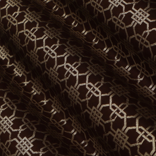 Rust Color Brocade Fabric