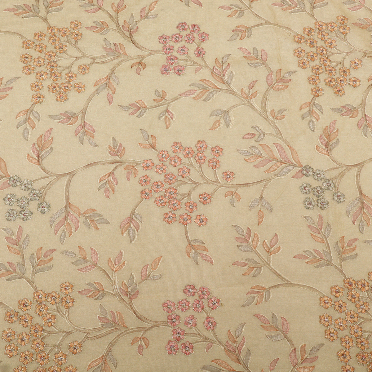 Pure Tussar Embroidery Fabric