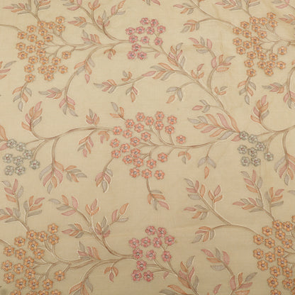 Pure Tussar Embroidery Fabric