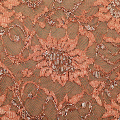 Pink Color Chantilly Lace Fabric