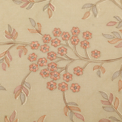 Pure Tussar Embroidery Fabric