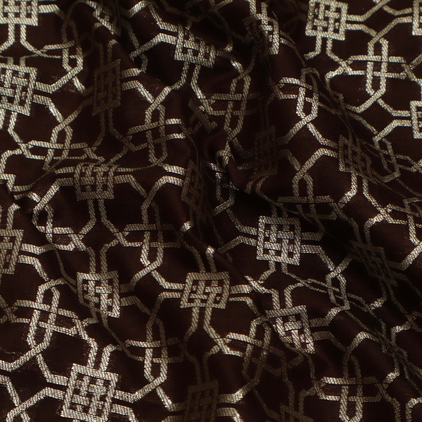 Rust Color Brocade Fabric