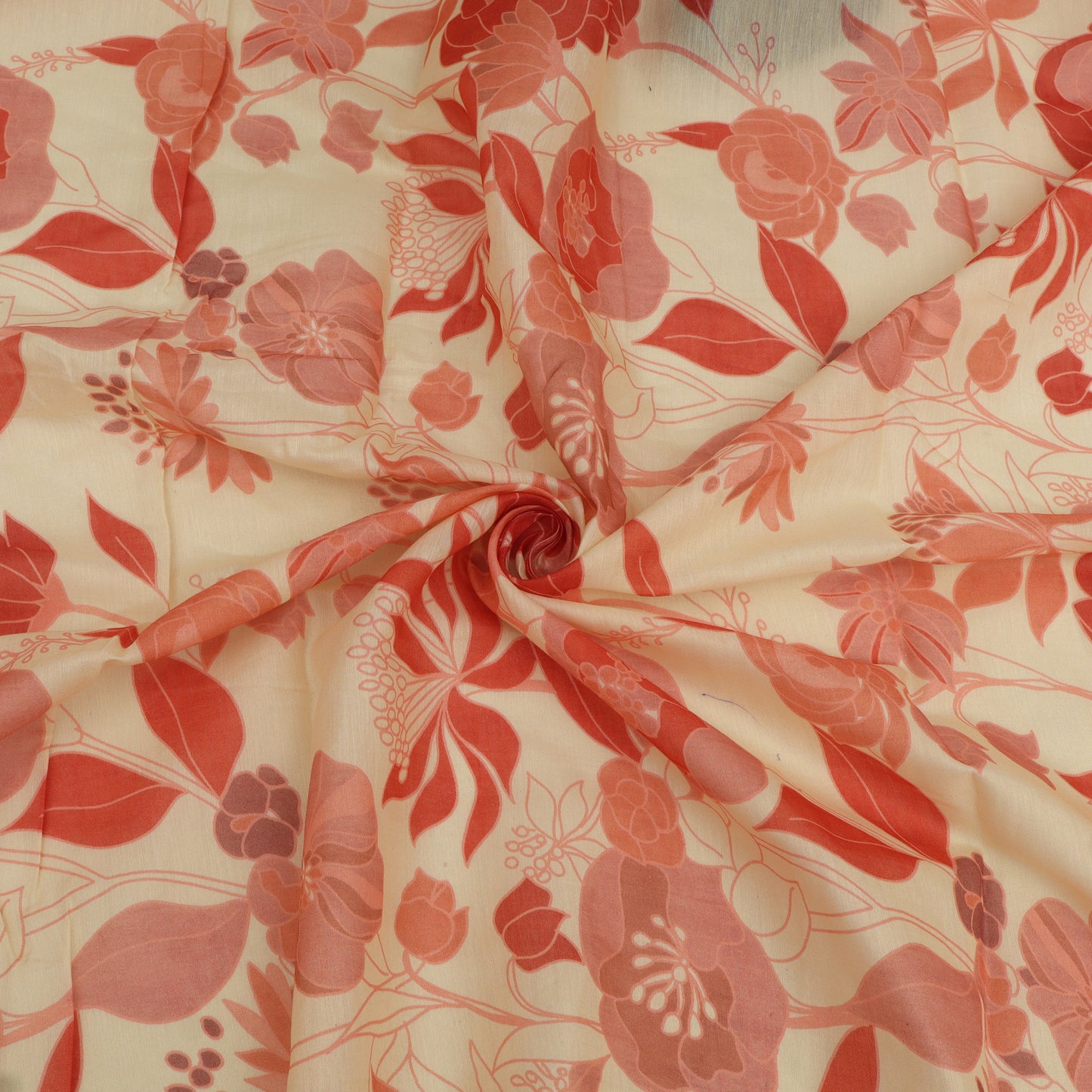 Mul Chanderi Print Fabric