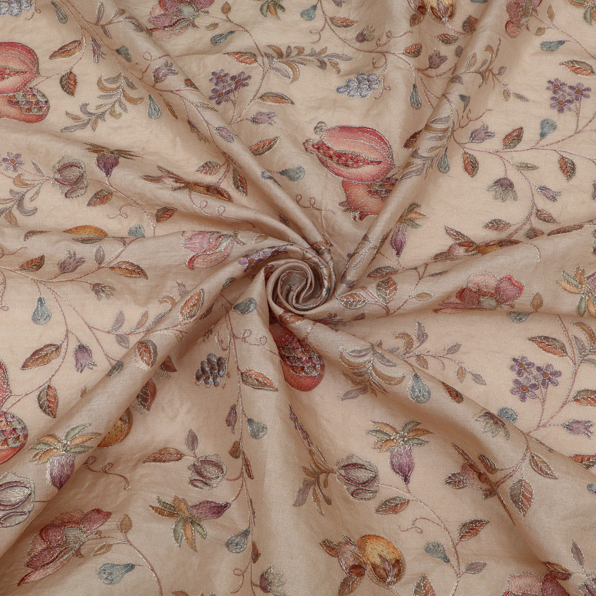 Pure Tussar Embroidery Fabric