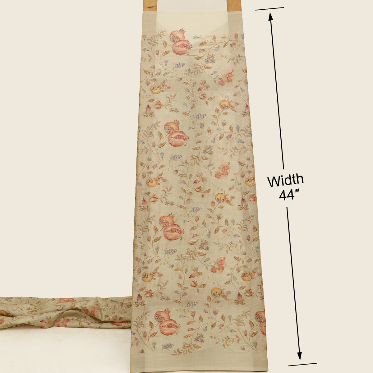 Pure Tussar Embroidery Fabric