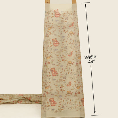 Pure Tussar Embroidery Fabric