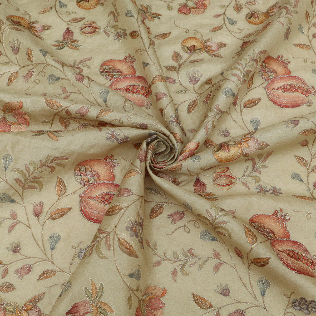 Pure Tussar Embroidery Fabric