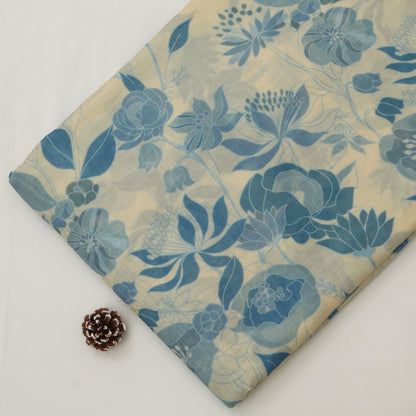 Mul Chanderi Print Fabric