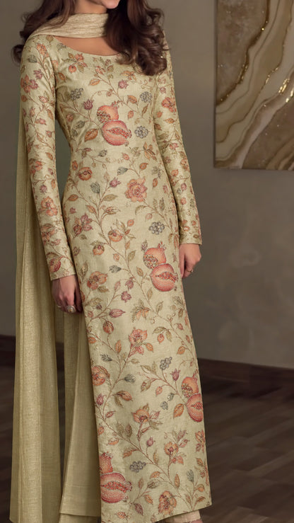 Pure Tussar Embroidery Fabric