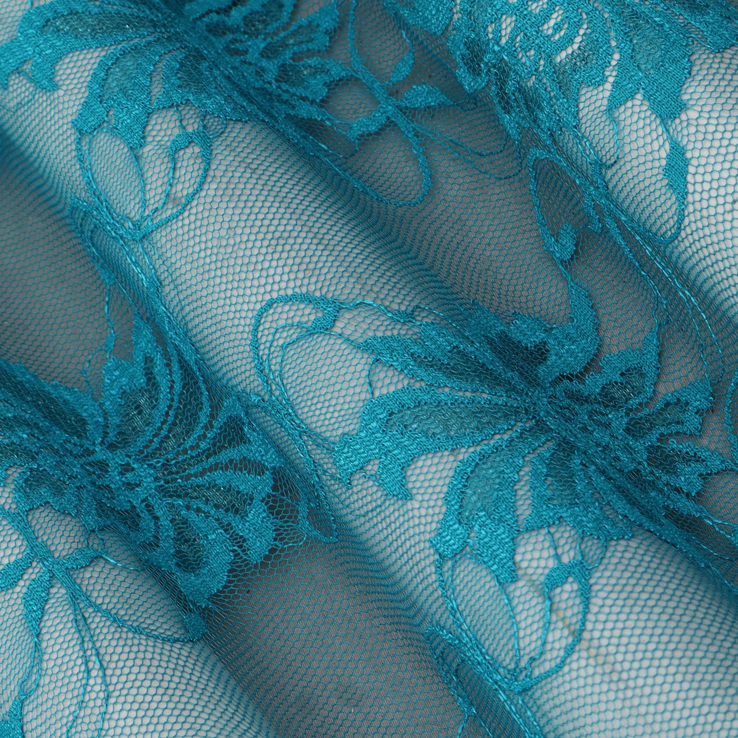 Firozi Color Chantilly Lace Fabric