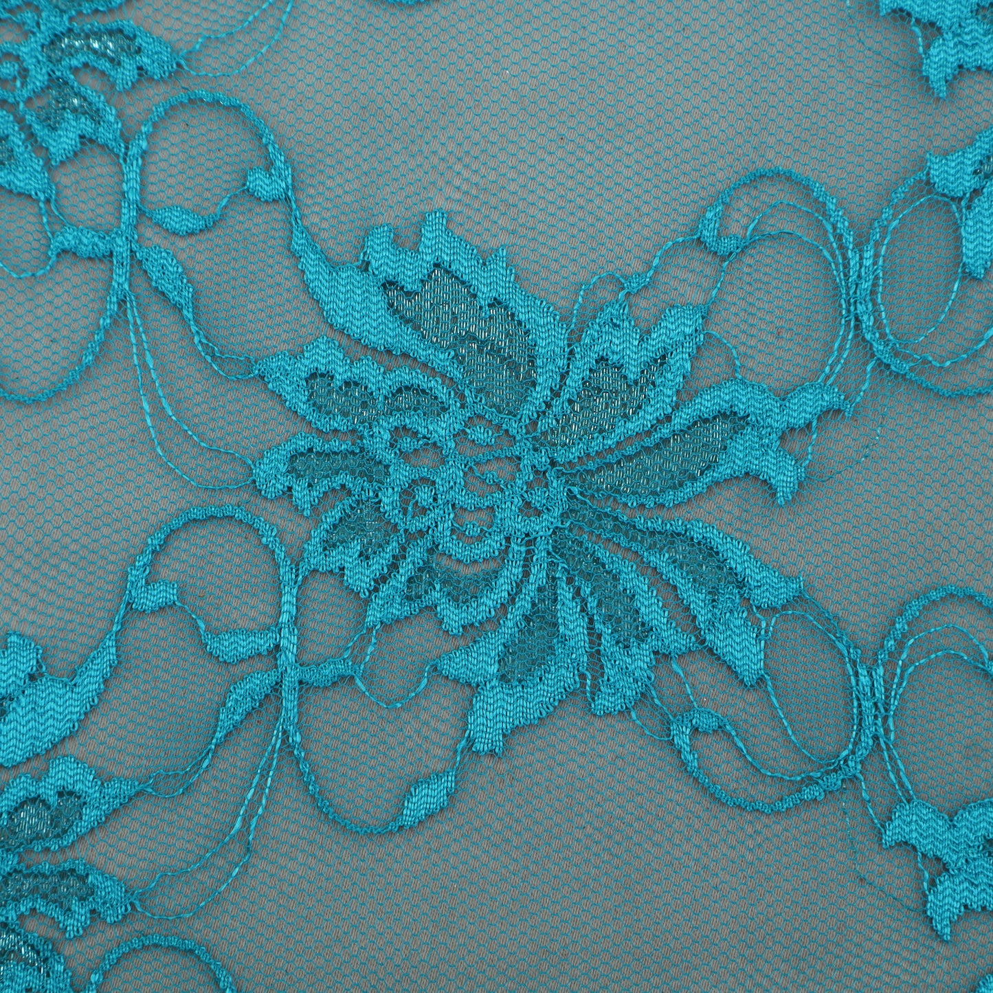 Firozi Color Chantilly Lace Fabric
