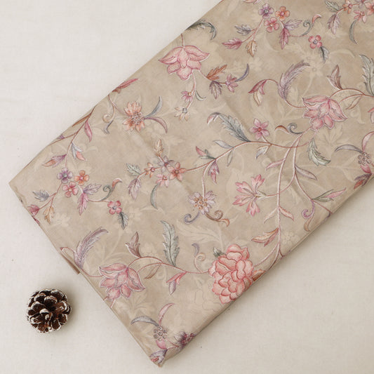 Pure Tussar Embroidery Fabric