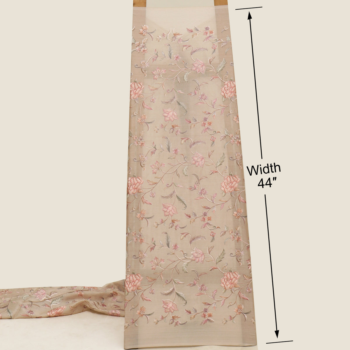 Pure Tussar Embroidery Fabric
