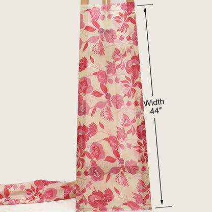 Mul Chanderi Print Fabric