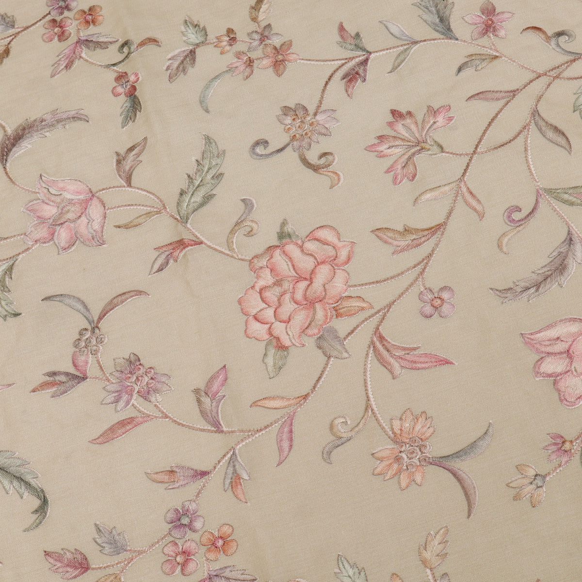 Pure Tussar Embroidery Fabric