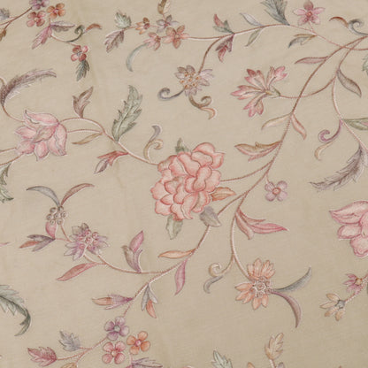 Pure Tussar Embroidery Fabric