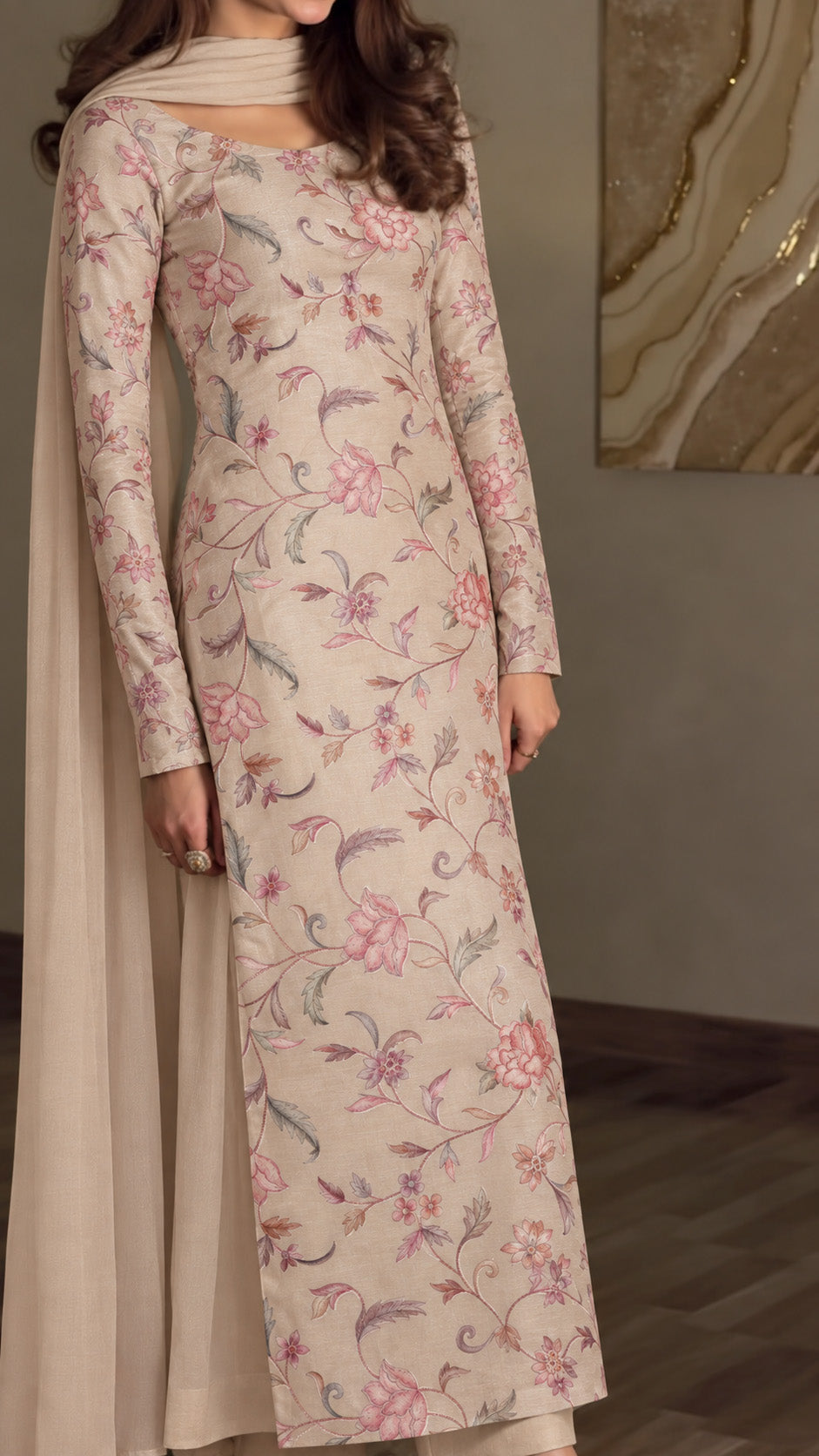 Pure Tussar Embroidery Fabric