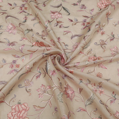 Pure Tussar Embroidery Fabric