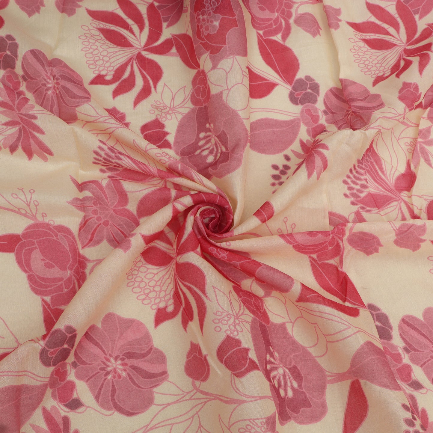 Mul Chanderi Print Fabric