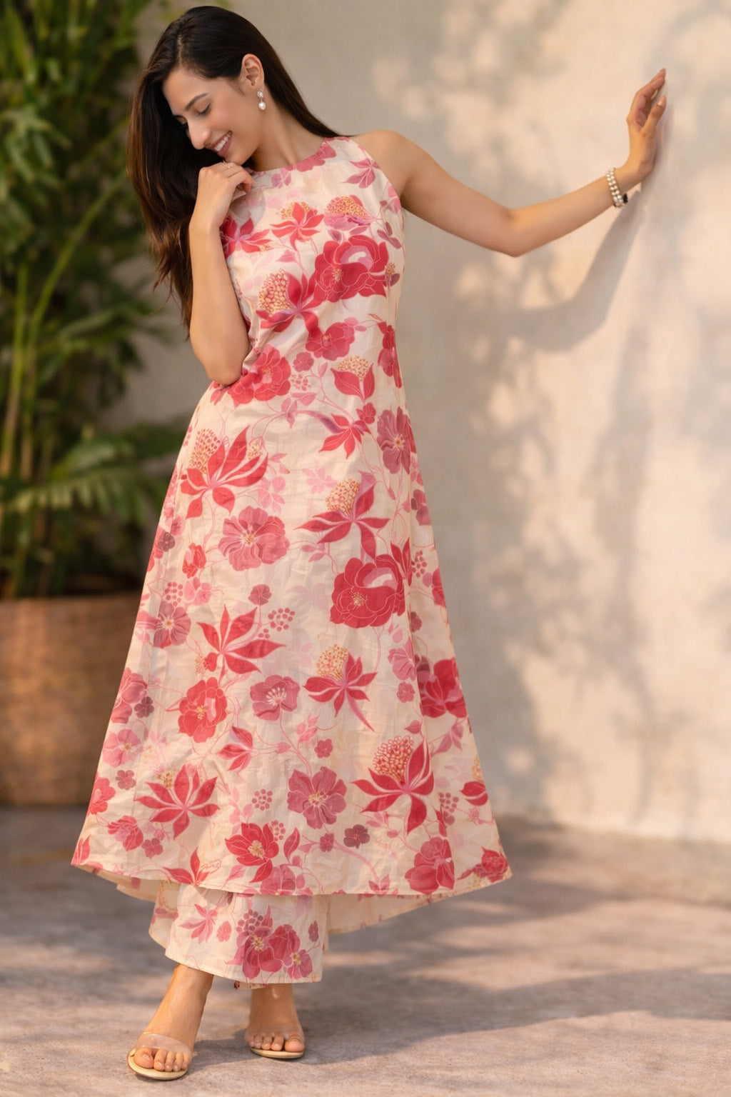 Mul Chanderi Print Fabric