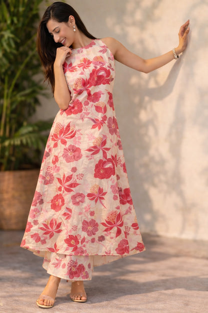 Mul Chanderi Print Fabric